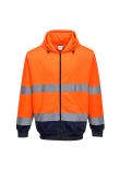 Portwest Hi-Vis Contrast Zipped Hoodie B317