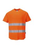 Portwest Hi-Vis Cotton Comfort Mesh Insert T-Shirt S/S C394