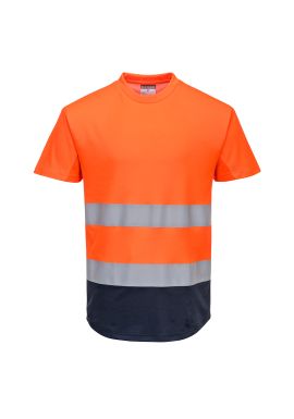 Portwest Hi-Vis Contrast Mesh Insert T-Shirt S/S C395