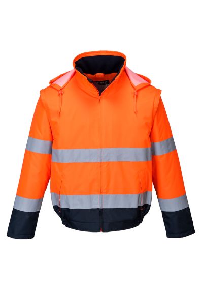 Portwest Hi-Vis 2-in-1 Contrast Essential Lite Bomber Jacket C464