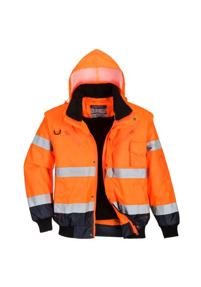 Portwest Hi-Vis 3-in-1 Contrast Bomber Jacket C465