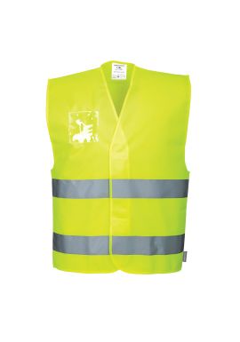 Portwest Hi-Vis Two Band Dual ID Holder Vest C475