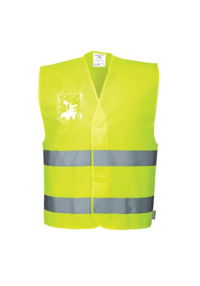 Portwest Hi-Vis Two Band Dual ID Holder Vest C475