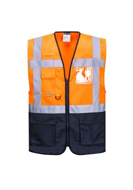 Portwest Warsaw Hi-Vis Contrast Executive Vest C476
