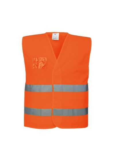 Portwest Hi-Vis Half Mesh Two Band Vest C494