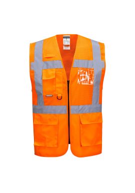 Portwest Madrid Hi-Vis Half Mesh Executive Vest C496