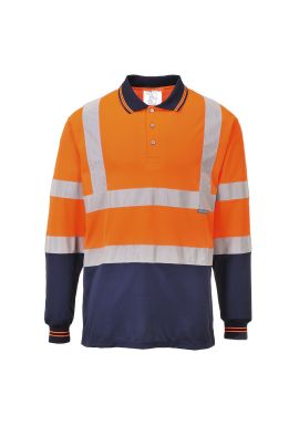 Portwest Hi-Vis Contrast Polo Shirt L/S S279