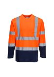 Portwest Hi-Vis Cotton Comfort Contrast T-Shirt L/S S280