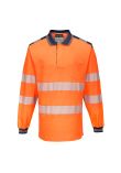 Portwest PW3 Hi-Vis Cotton Comfort Polo Shirt L/S T184