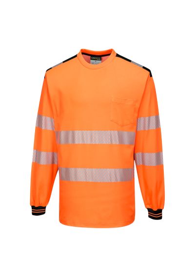 Portwest PW3 Hi-Vis Cotton Comfort T-Shirt L/S T185