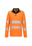 Portwest DX4 Hi-Vis Zip Polo Shirt L/S DX419