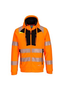 Portwest DX4 Hi-Vis Funnel Neck Zipped Sweatshirt DX477