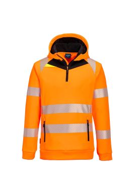 Portwest DX4 Hi-Vis 1/4 Zip Hoodie DX482
