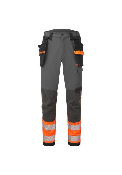 Portwest EV4 Hi-Vis Stretch Detachable Holster Class 1 Trousers EV442
