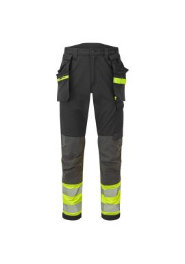 Portwest EV4 Hi-Vis Stretch Detachable Holster Class 1 Trousers EV442