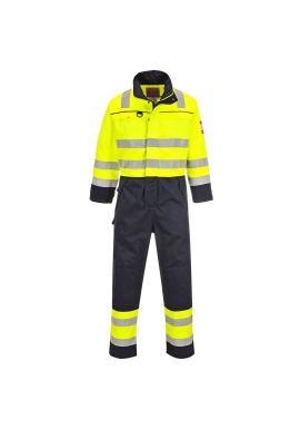 Portwest Bizflame Work Hi-Vis Multi-Norm Contrast FR Coverall FR60