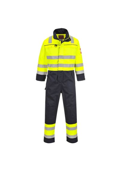 Portwest Bizflame Work Hi-Vis Multi-Norm Contrast FR Coverall FR60