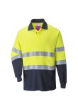 Portwest Modaflame Knit Hi-Vis Constrast FR Long Sleeve Polo Shirt FR74
