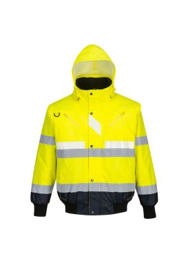 Portwest Glowtex Hi-Vis 3-in-1 Contrast Bomber Jacket G465