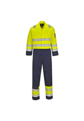 Portwest Modaflame Work Hi-Vis Multi-Norm Contrast FR Coverall MV28