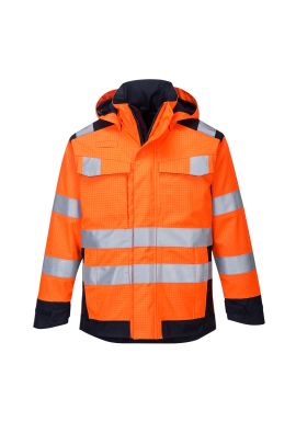 Portwest Modaflame Rain+ Hi-Vis Multi-Norm Contrast FR Jacket MV70