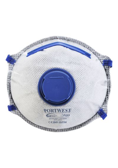 Portwest FFP2 Carbon Valved Dolomite Respirator (Pack of 10) P223