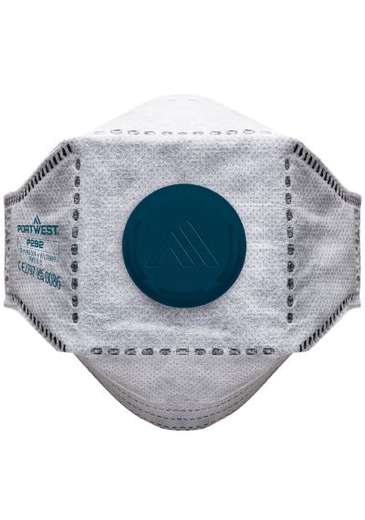 Portwest EAGLE FFP2 Valved Carbon Fold Flat Respirator (Pack of 10) P292