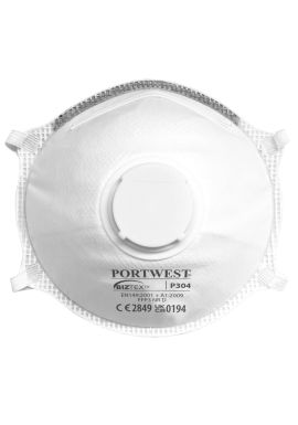 Portwest FFP3 Valved Dolomite Light Cup Respirator (Pack of 10) P304