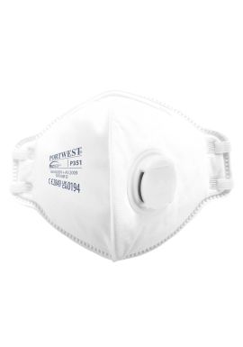 Portwest FFP3 Valved Dolomite Fold Flat Respirator (Pack of 20) P351