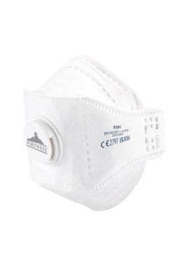 Portwest EAGLE FFP3 Valved Dolomite Fold Flat Respirator (Pack of 10) P391