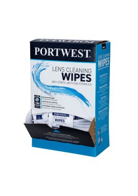 Portwest Lens Cleaning Wipes (Pack of 100) PA01