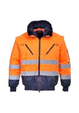 Portwest Hi-Vis 3-in-1 Contrast Pilot Jacket PJ50