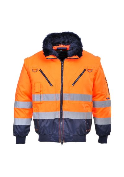 Portwest Hi-Vis 3-in-1 Contrast Pilot Jacket PJ50