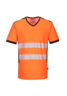 Portwest PW3 Hi-Vis V-Neck Mesh Insert T-Shirt S/S PW310
