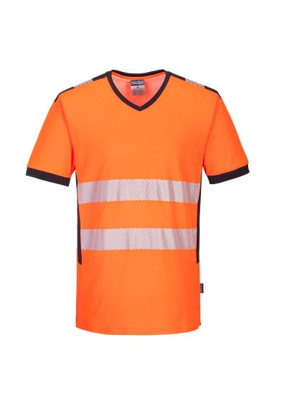 Portwest PW3 Hi-Vis V-Neck Mesh Insert T-Shirt S/S PW310