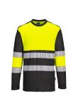 Portwest PW3 Hi-Vis Cotton Comfort Class 1 T-Shirt L/S PW312