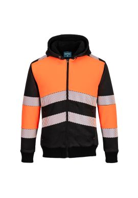 Portwest PW3 Hi-Vis Zipped Class 1 Winter Hoodie PW377