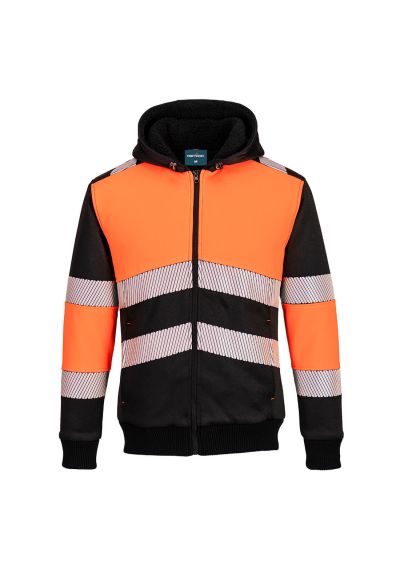 Portwest PW3 Hi-Vis Zipped Class 1 Winter Hoodie PW377