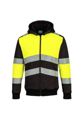 Portwest PW3 Hi-Vis Zipped Class 1 Winter Hoodie PW377