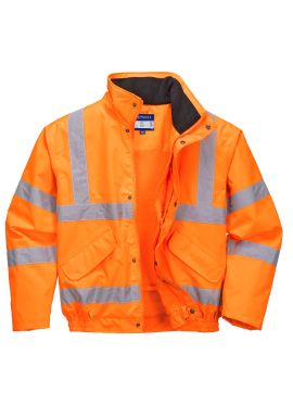 Portwest Hi-Vis Breathable Rain Bomber Jacket RT62