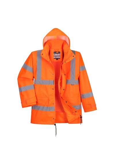 Portwest Hi-Vis Breathable Interactive Rain Traffic Jacket RT63