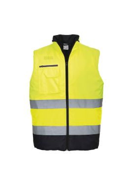 Portwest Hi-Vis Contrast Bodywarmer S267