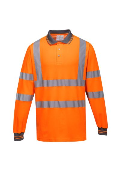 Portwest Hi-Vis Cotton Comfort Polo Shirt L/S S271