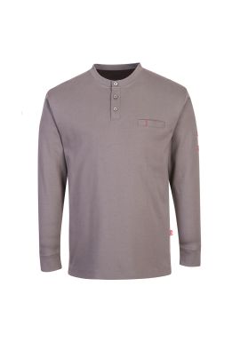 Portwest Bizflame Knit FR Long Sleeve Henley FR32