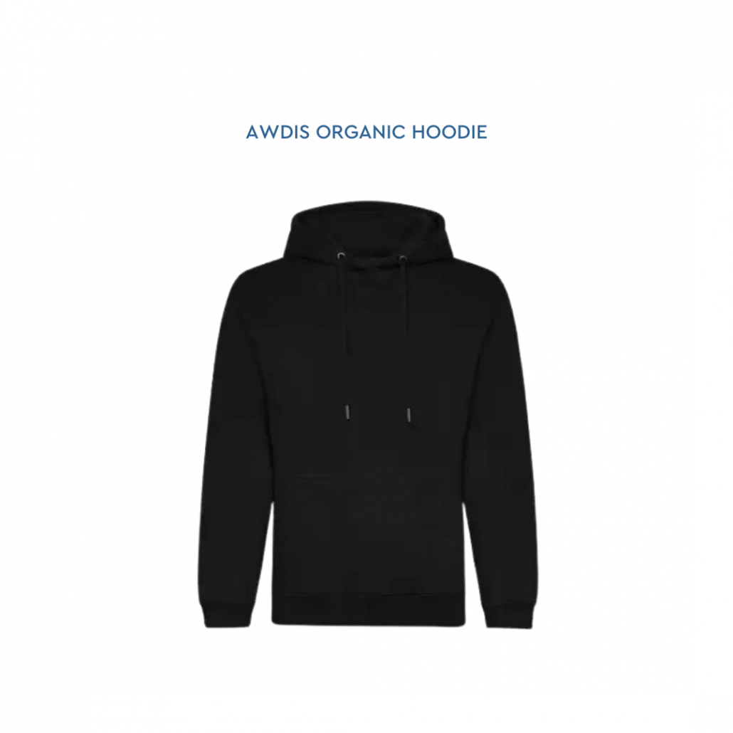 Black organic hoodie